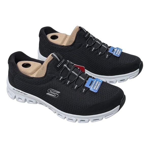 Skechers Glide-Step Resilience Shoes - NEW Womens 9.5 Wide Black - #48472-TOP3 - Picture 2 of 4